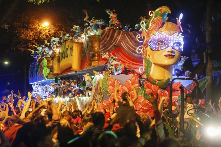 Float in the Mardi Gras parade